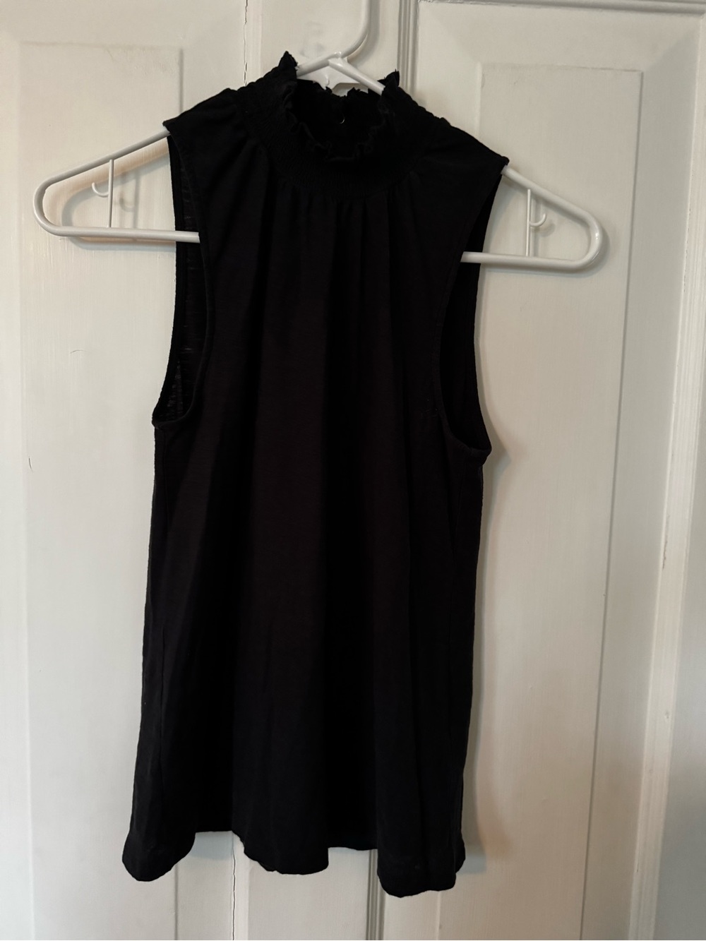 Nation high neck ruffle tank